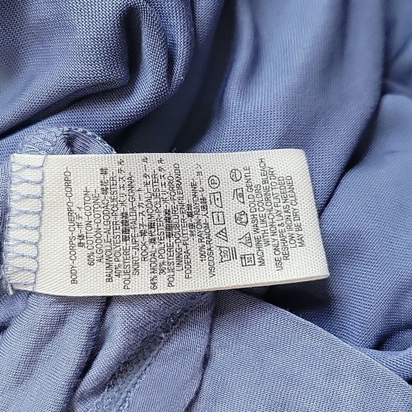 Gorgeous Free People Periwinkle & Black Crochet Maxi Dress S  Strappy Back - Picture 10 of 11